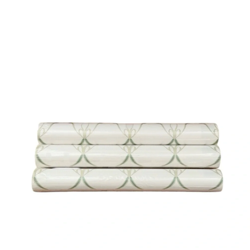 NEW 3 Rolls Scandinavia Pia Bergvall Lunden‎ Green Bows Wallpaper